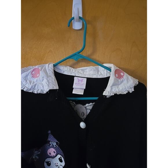 Sanrio Black Cardigan Sweater with Lavender Accents - Picture 4 of 9